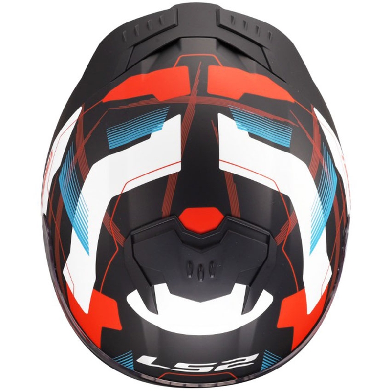 Integraal motorhelm LS2 FF808 Stream II Mika mat wit-blauw