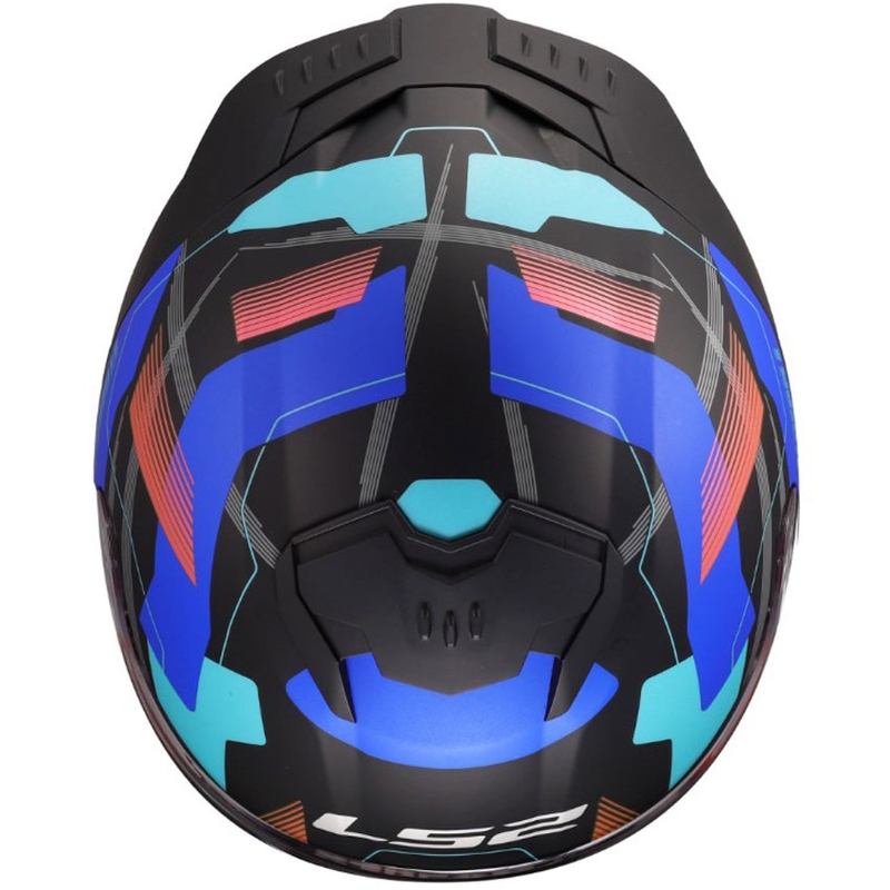 Integraal motorhelm LS2 FF808 Stream II Mika mat zwart-blauw