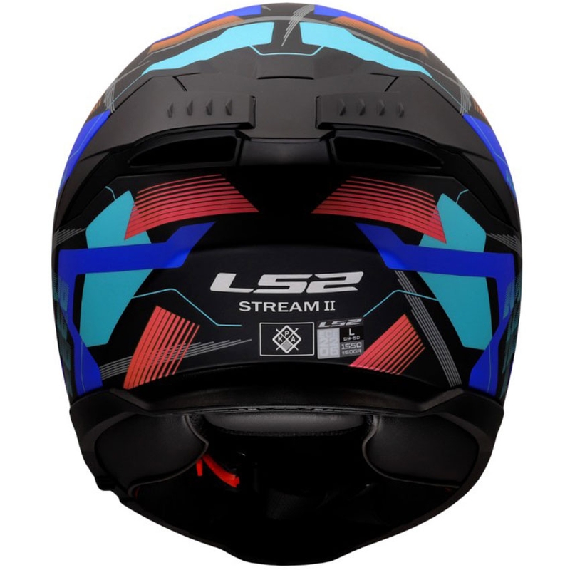 Integraal motorhelm LS2 FF808 Stream II Mika mat zwart-blauw