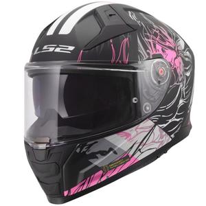 Integraal motorhelm LS2 FF811 Vector II Darflo matzwart-roze