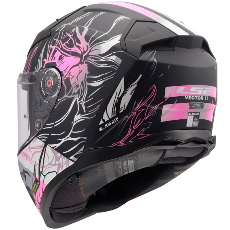 Integraal motorhelm LS2 FF811 Vector II Darflo matzwart-roze