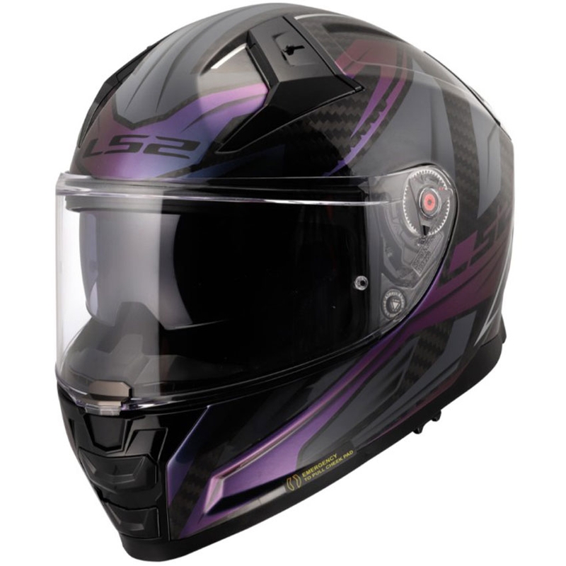 Integraal motorhelm LS2 FF811 Vector II C Savage Chameleon zwart-paars