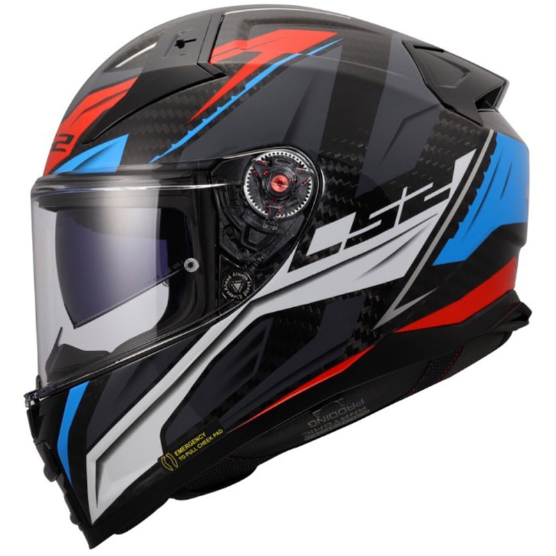 Integraal motorhelm LS2 FF811 Vector II C Savage wit-blauw-rood