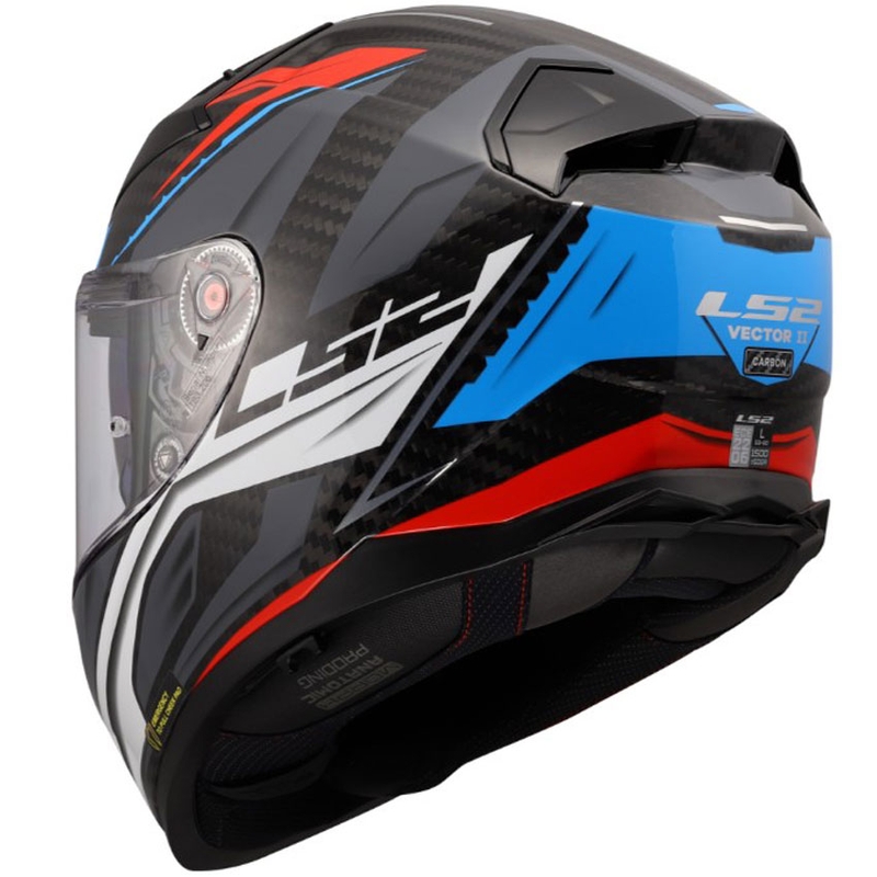 Integraal motorhelm LS2 FF811 Vector II C Savage wit-blauw-rood