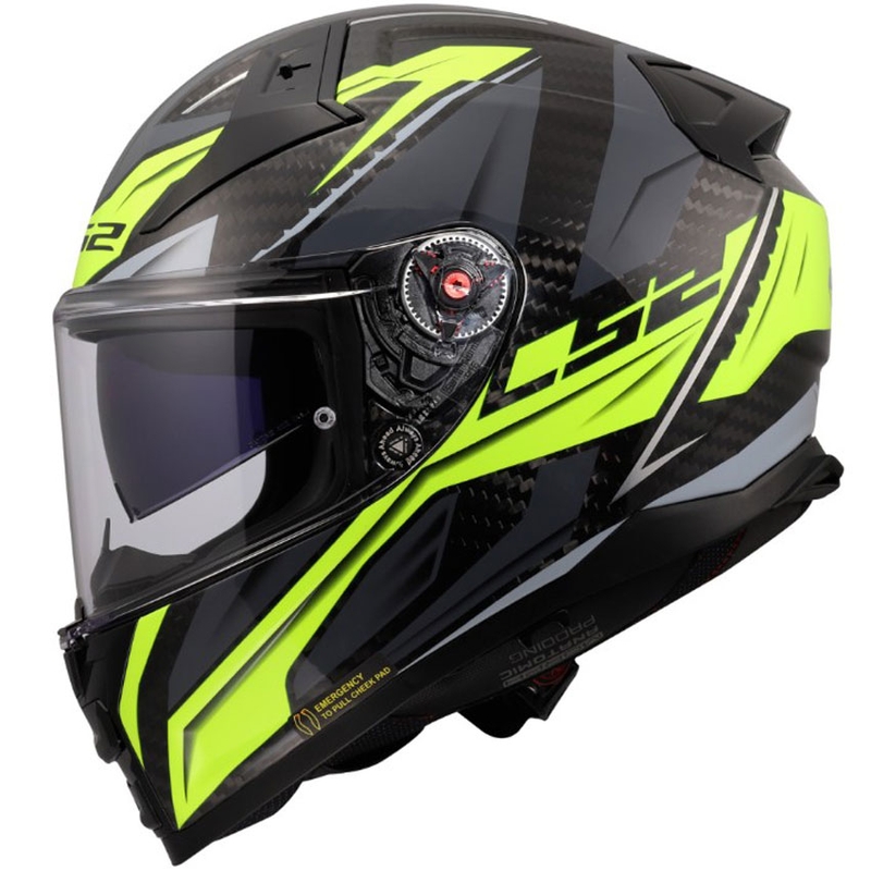 Integraal motorhelm LS2 FF811 Vector II C Savage glanzend HV geel