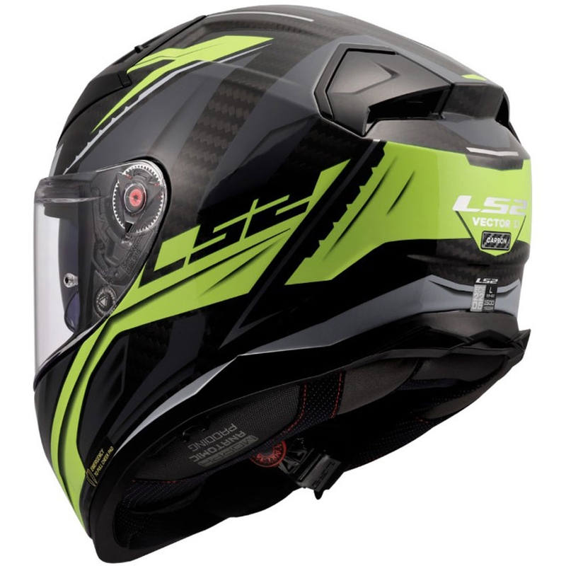 Integraal motorhelm LS2 FF811 Vector II C Savage glanzend HV geel