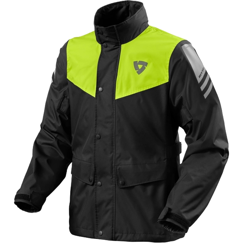 Revit Nitric 4 H2O zwart-fluo gele motorfiets regenjas