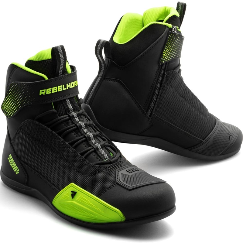 Rebelhorn Swift motorlaarzen zwart-fluor geel