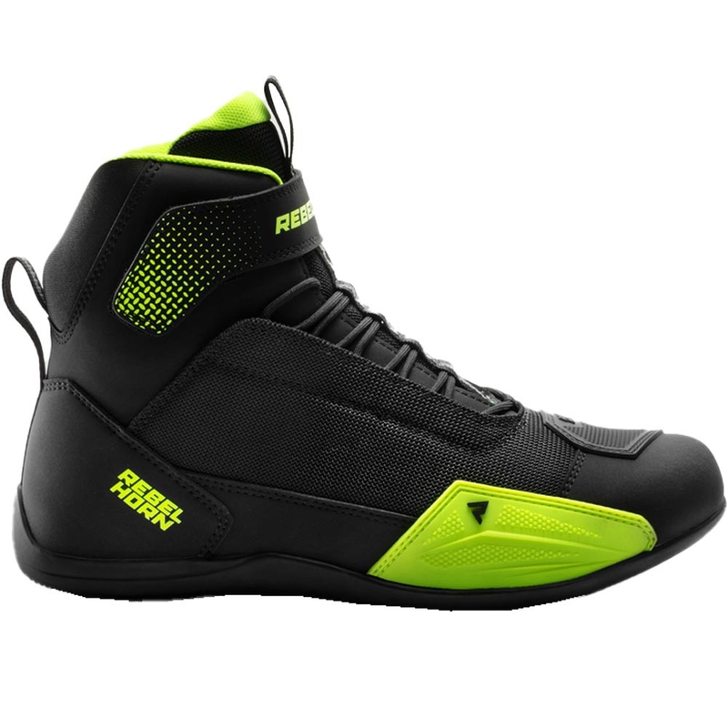 Rebelhorn Swift motorlaarzen zwart-fluor geel