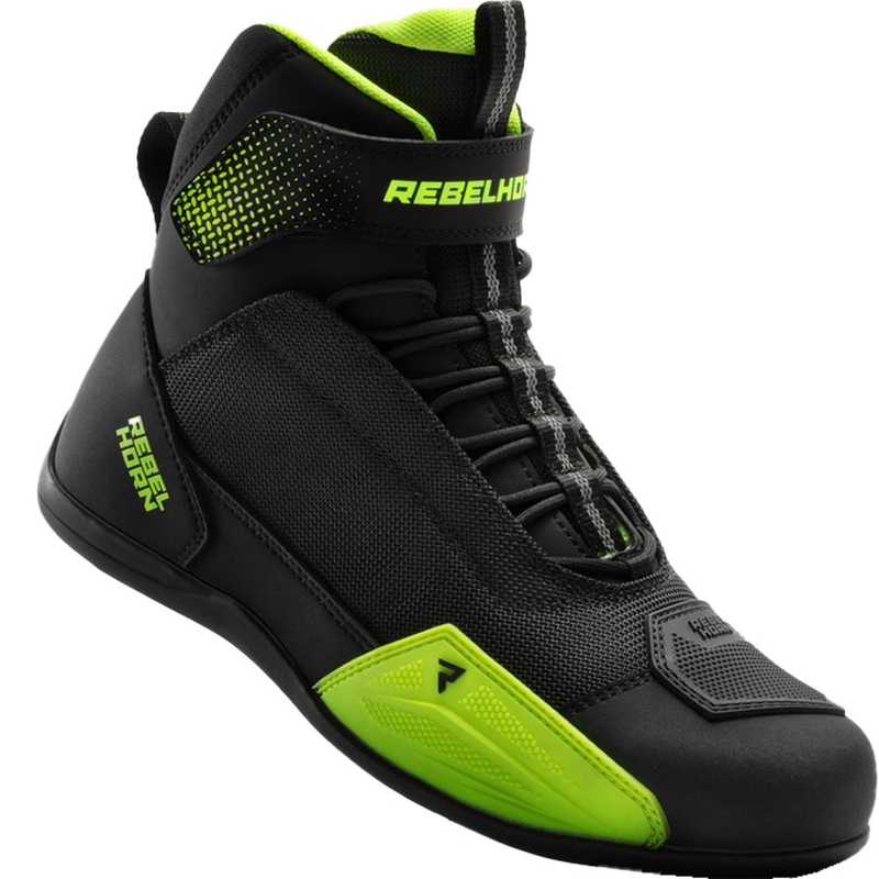Rebelhorn Swift motorlaarzen zwart-fluor geel