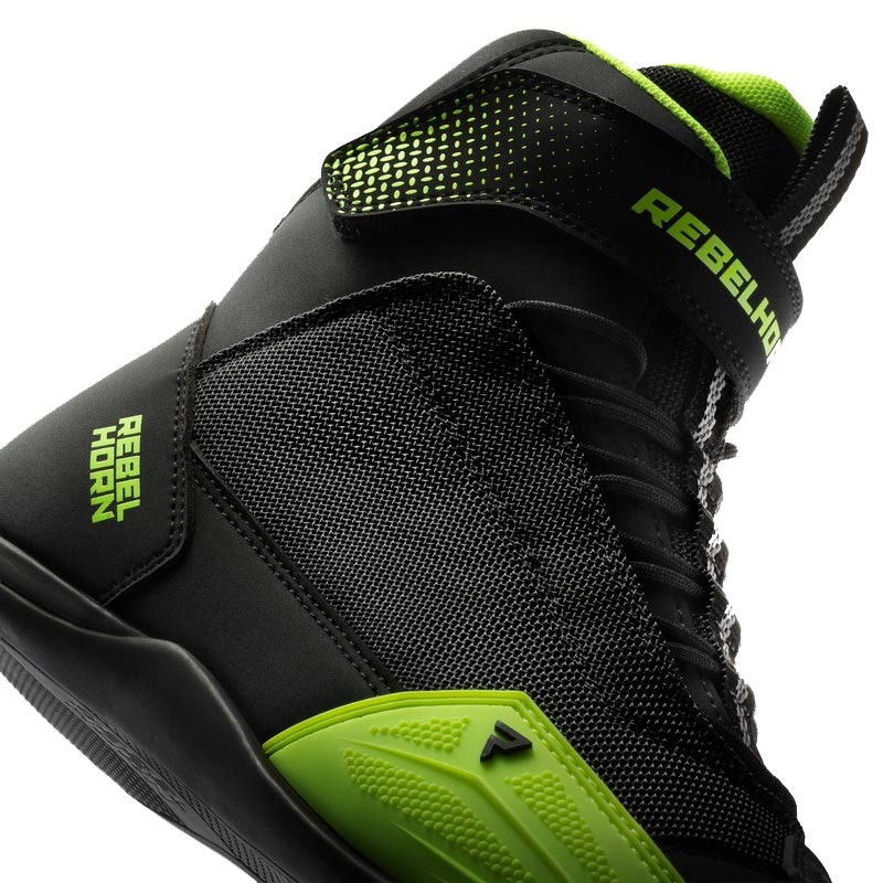Rebelhorn Swift motorlaarzen zwart-fluor geel