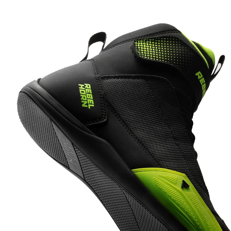 Rebelhorn Swift motorlaarzen zwart-fluor geel