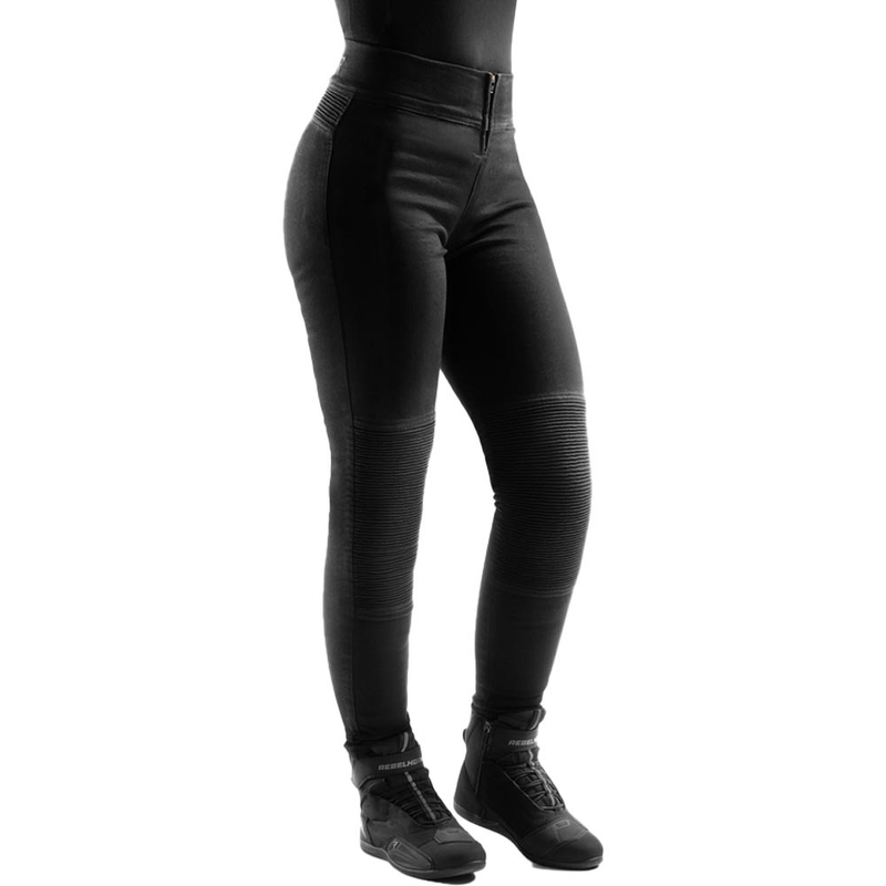 Rebelhorn Chica zwarte, korte motorlegging voor dames