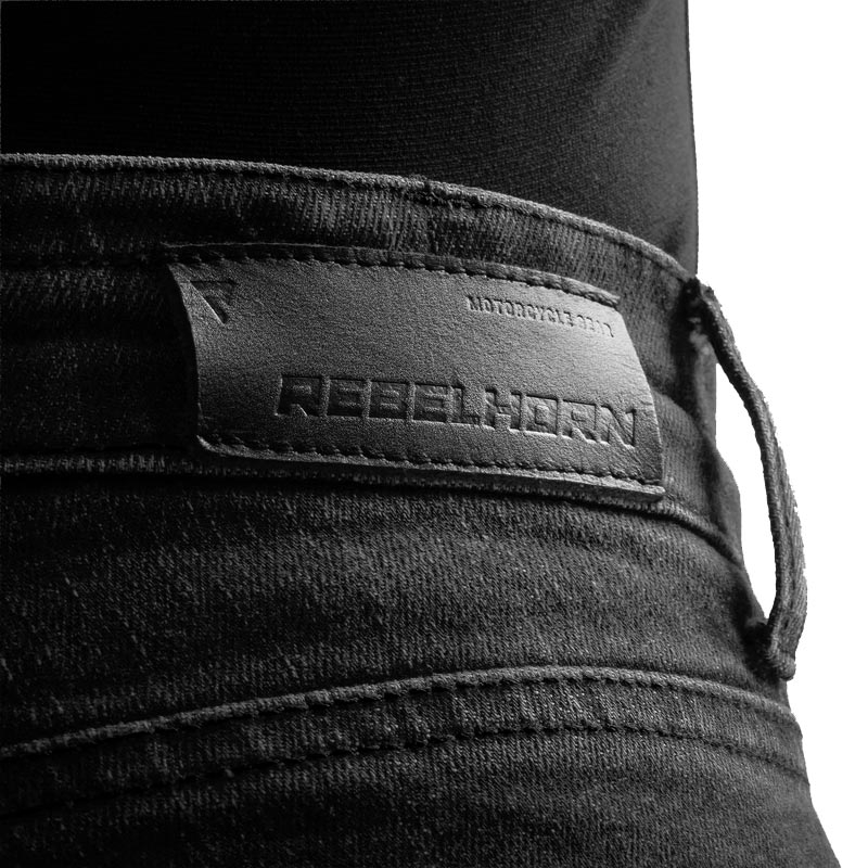 Rebelhorn Classic Monolayer Bikerjeans, gewassen zwart