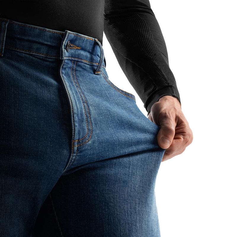 Rebelhorn Classic Monolayer Bikerjeans, gewassen blauw