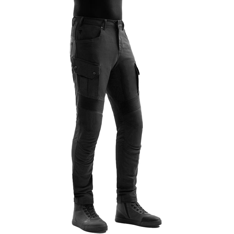 Rebelhorn Faster cropped motorjeans zwart