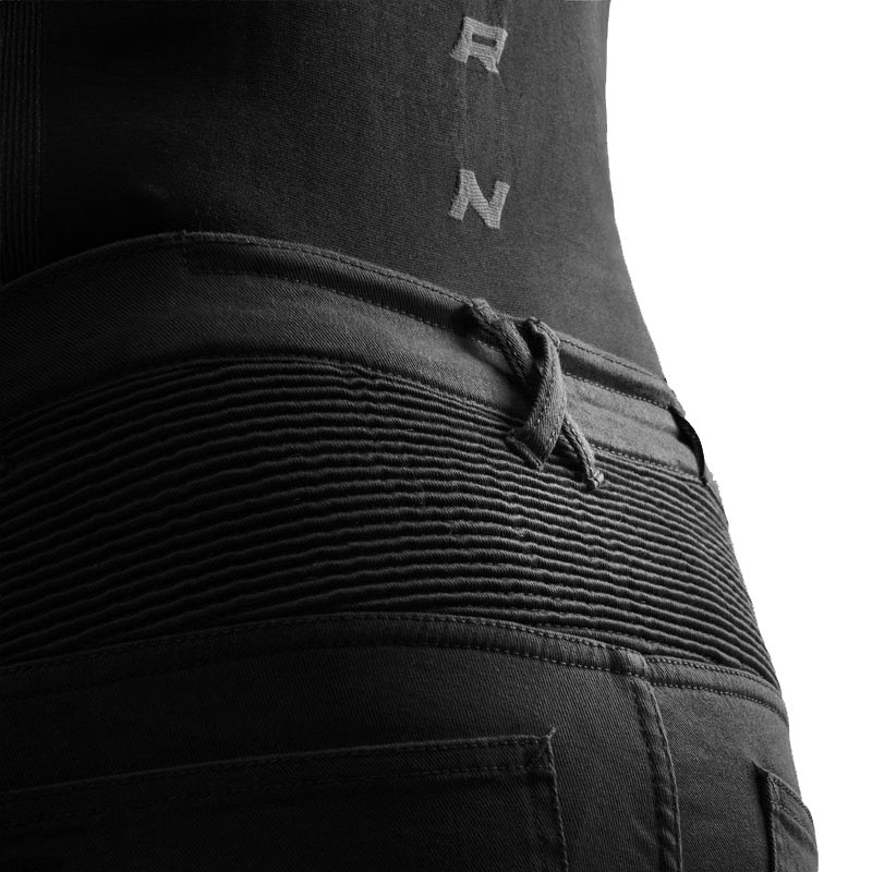 Rebelhorn Faster cropped motorjeans zwart