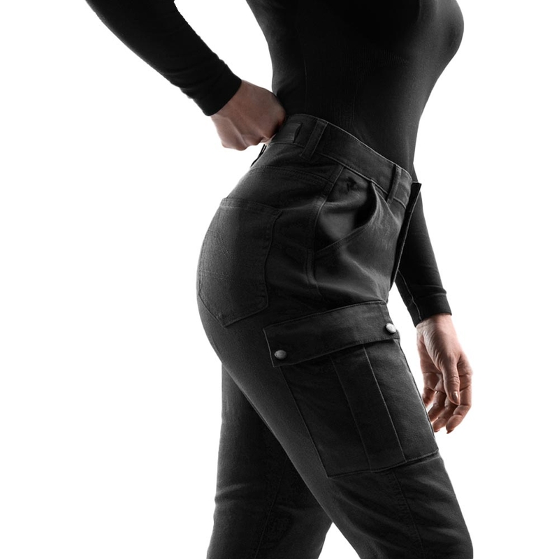 Dames motorjeans Rebelhorn Faster zwart