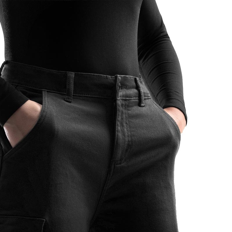 Dames motorjeans Rebelhorn Faster zwart