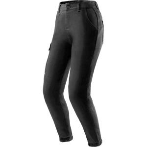 Rebelhorn Faster cropped motorjeans voor dames, zwart