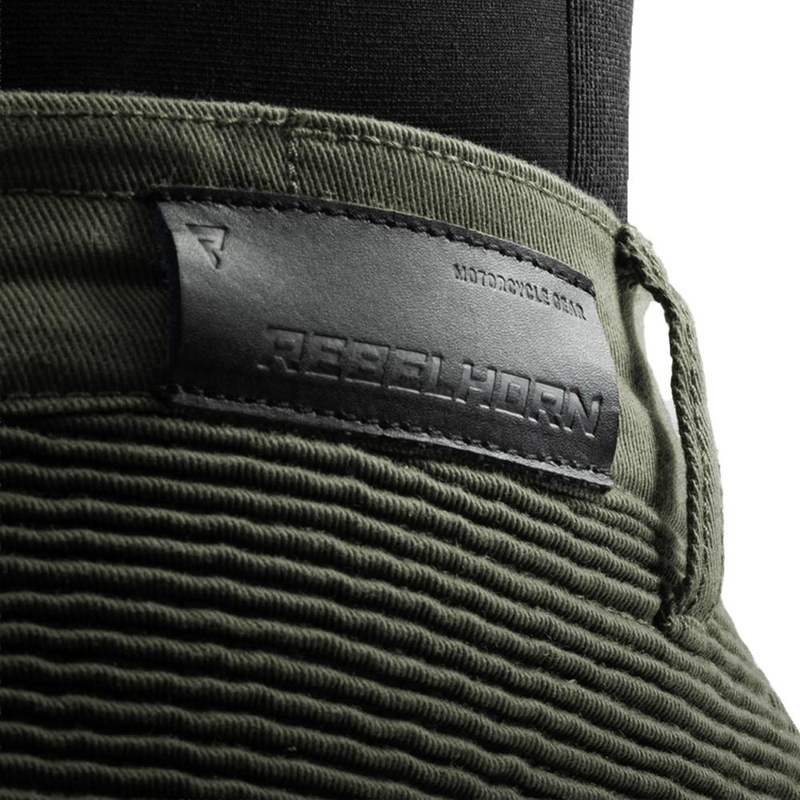 Rebelhorn Faster motorjeans groen