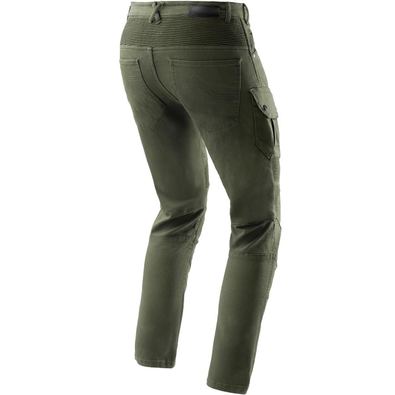 Rebelhorn Faster cropped motorjeans groen