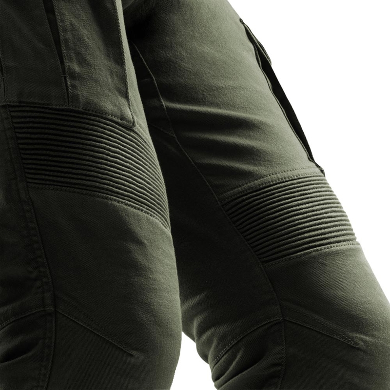 Rebelhorn Faster cropped motorjeans groen