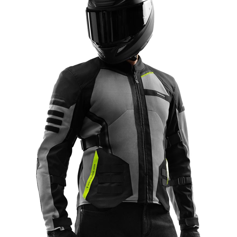 Rebelhorn Scandal 3 motorjas zwart-grijs-fluo geel