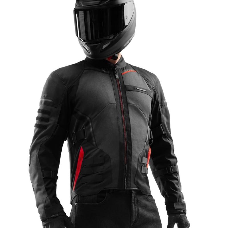 Rebelhorn Scandal 3 motorjas donkergrijs-zwart-rood