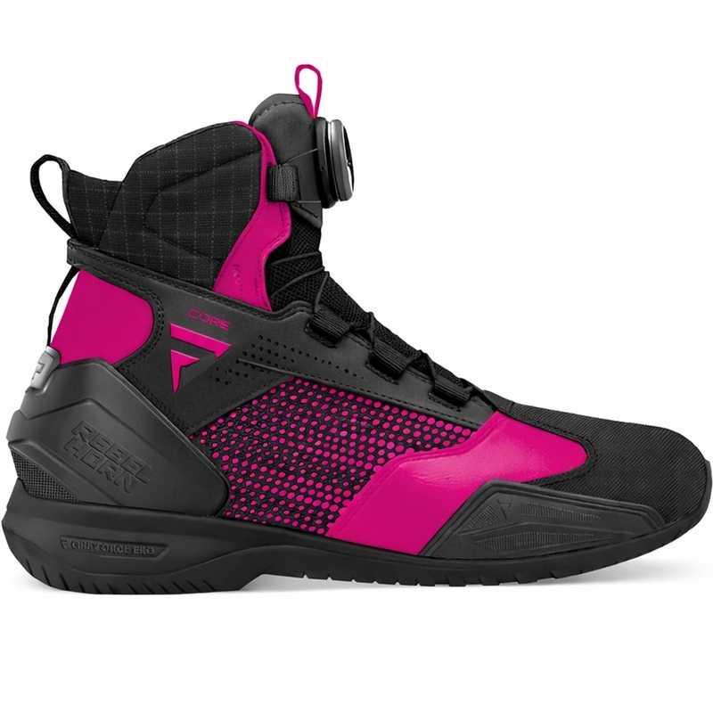 Rebelhorn Core motorlaarzen zwart-roze