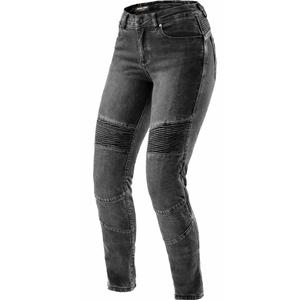 Rebelhorn Agness 2 Mono cropped motorjeans, gewassen zwart