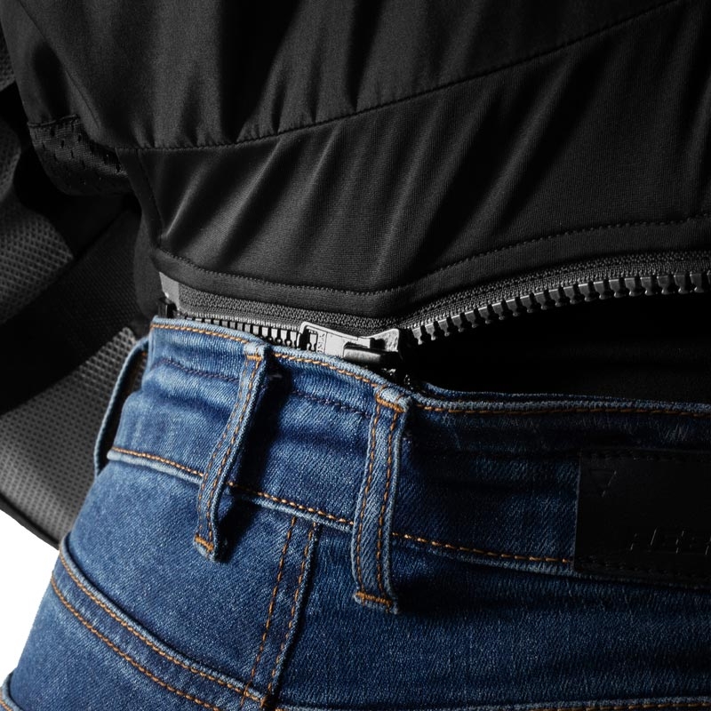 Dames motorjeans Rebelhorn Classic Monolayer gewassen blauw