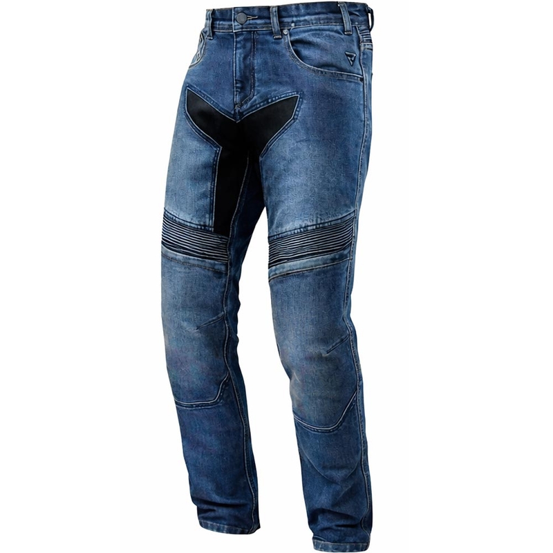 Rebelhorn Eagle 4 RG cropped motorjeans, gewassen blauw