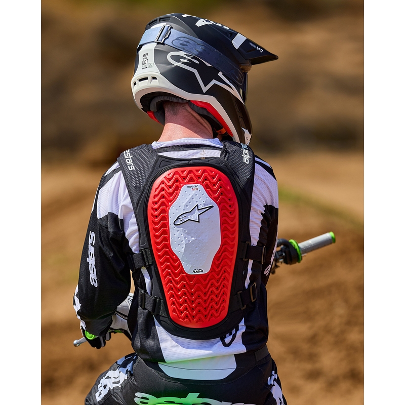 Alpinestars TECH-AIR®MX PLASMA systeem airbag vest wit-zwart-rood