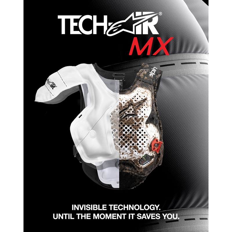 Alpinestars TECH-AIR®MX PLASMA systeem airbag vest wit-zwart-rood