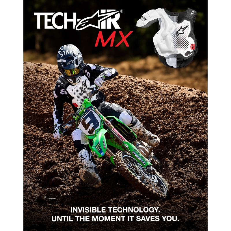 Alpinestars TECH-AIR®MX PLASMA systeem airbag vest wit-zwart-rood