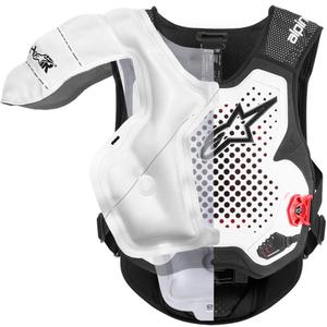 Alpinestars TECH-AIR®MX PLASMA systeem airbag vest wit-zwart-rood