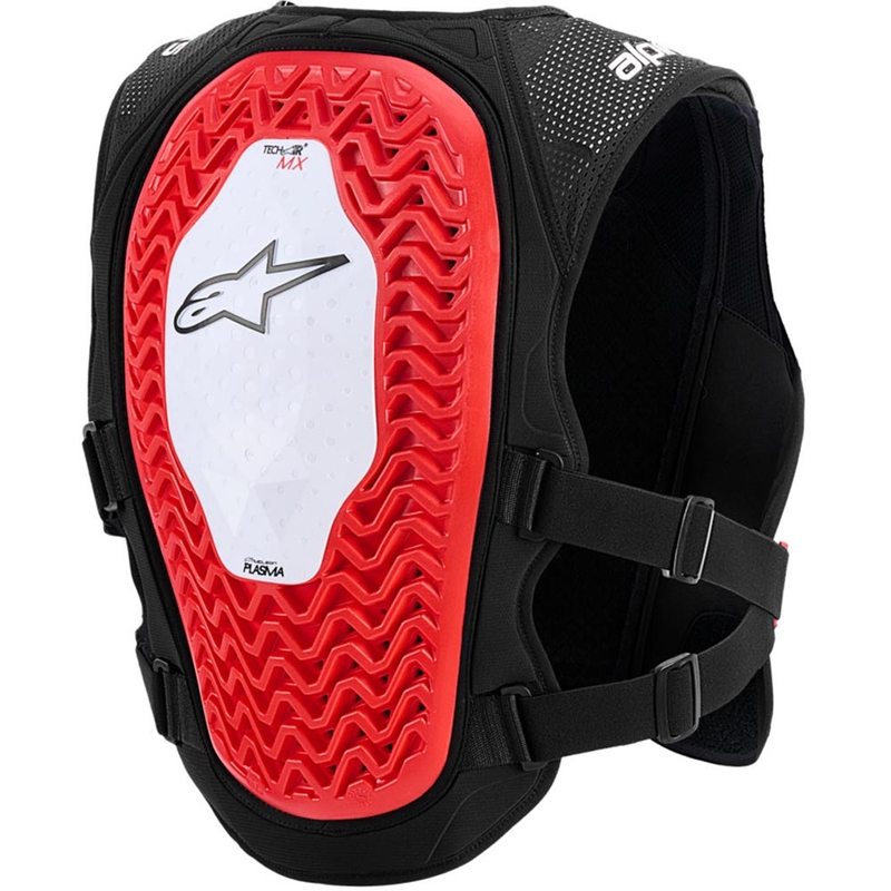 Alpinestars TECH-AIR®MX PLASMA systeem airbag vest wit-zwart-rood