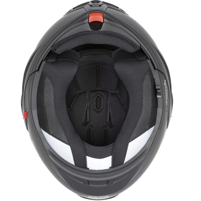 Cassida MultiFlip Korp opklapbare motorhelm, matzwart-fluorescent geel-grijs