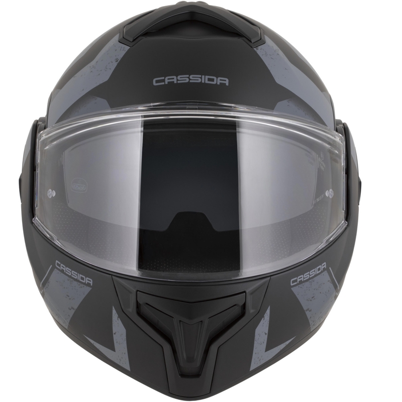 Cassida MultiFlip Korp opklapbare motorhelm matzwart-donkergrijs-grijs
