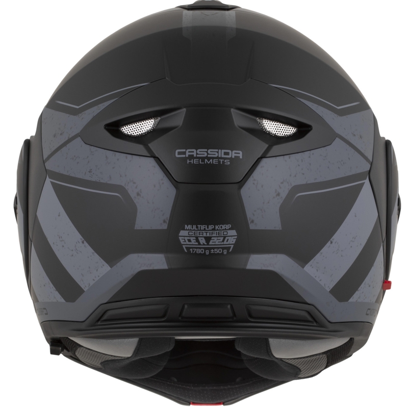 Cassida MultiFlip Korp opklapbare motorhelm matzwart-donkergrijs-grijs