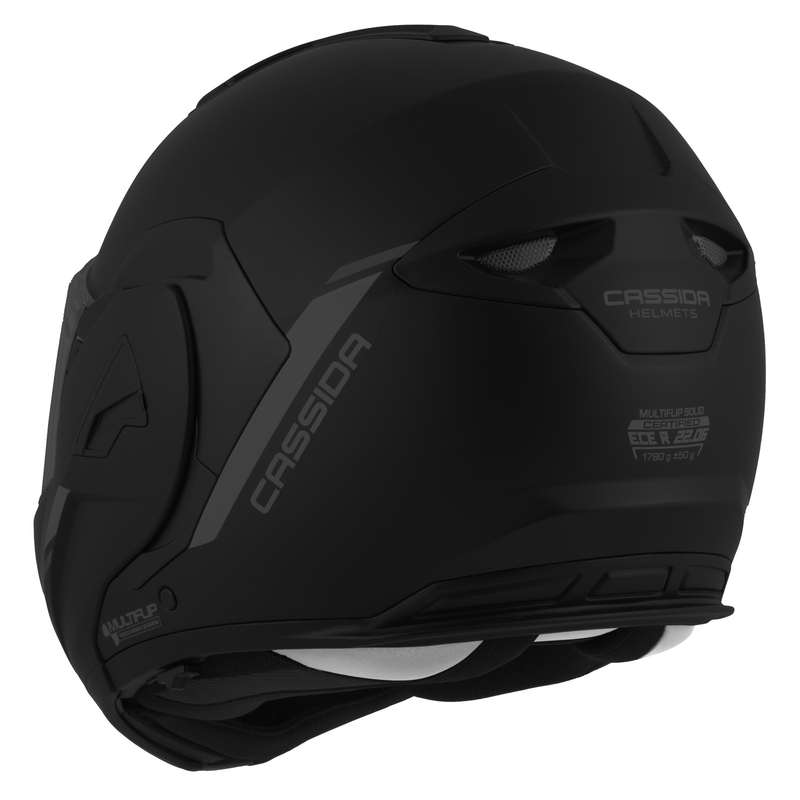 Cassida MultiFlip Korp opklapbare motorhelm, matzwart-rood-grijs