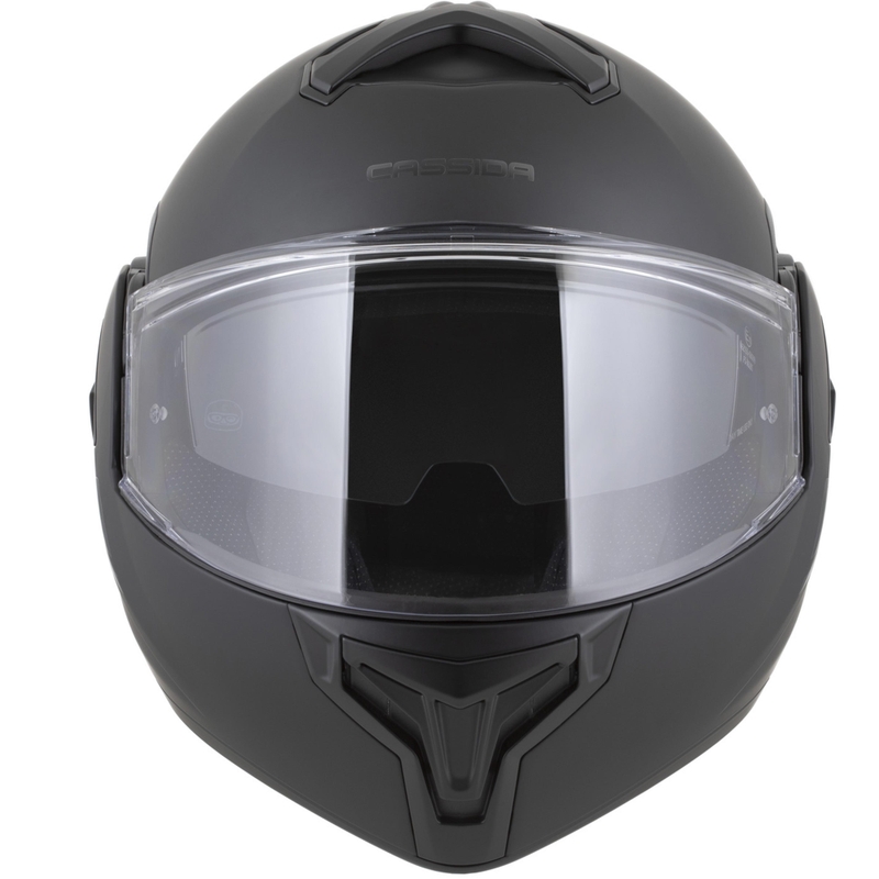 Cassida MultiFlip Solid Blackout flip-up motorhelm matzwart