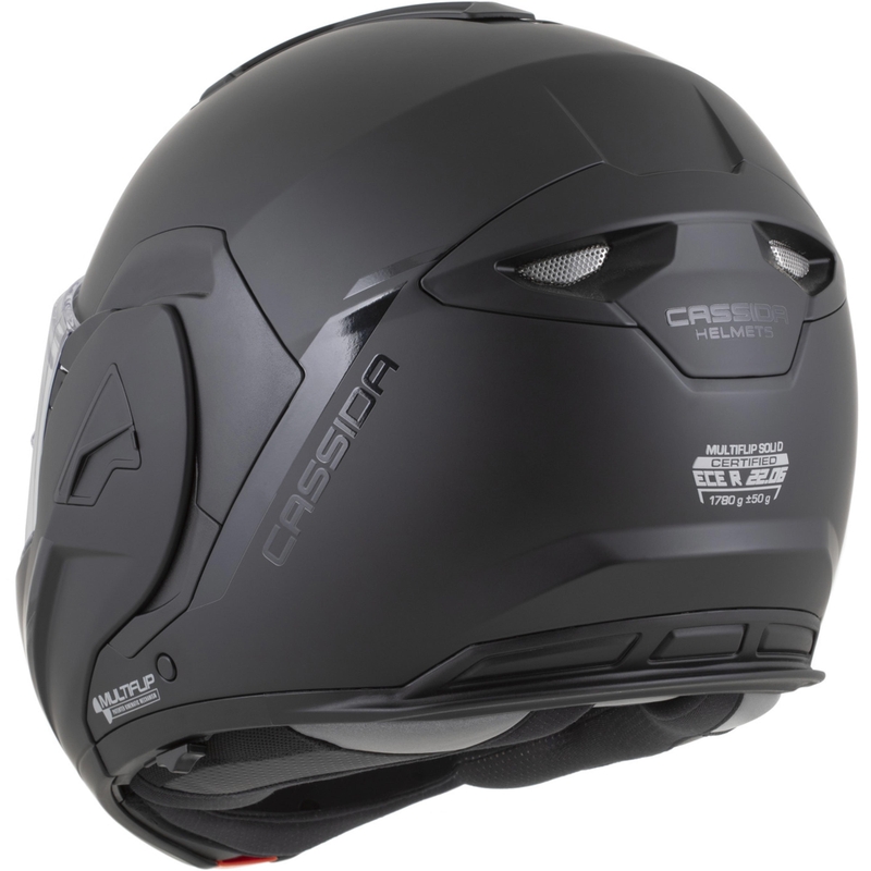 Cassida MultiFlip Solid Blackout flip-up motorhelm matzwart