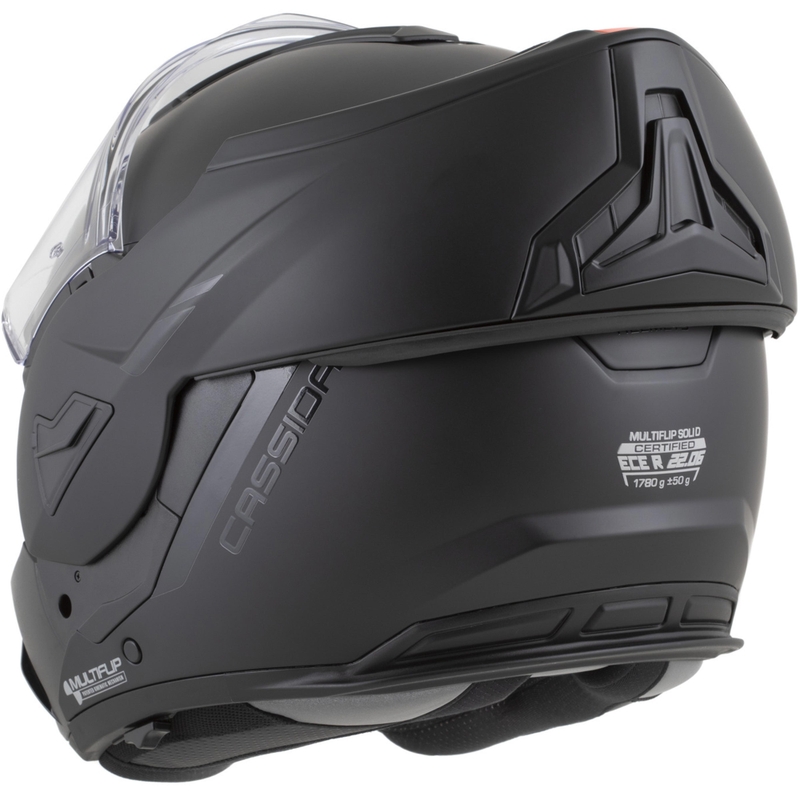 Cassida MultiFlip Solid Blackout flip-up motorhelm matzwart