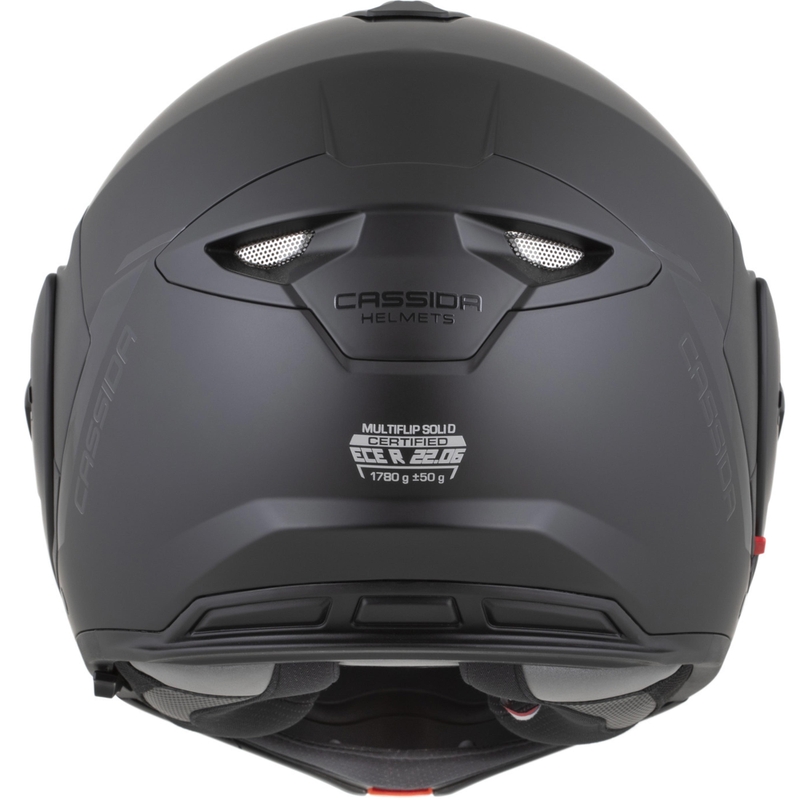 Cassida MultiFlip Solid Blackout flip-up motorhelm matzwart