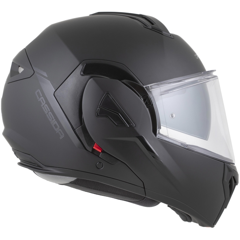 Cassida MultiFlip Solid Blackout flip-up motorhelm matzwart