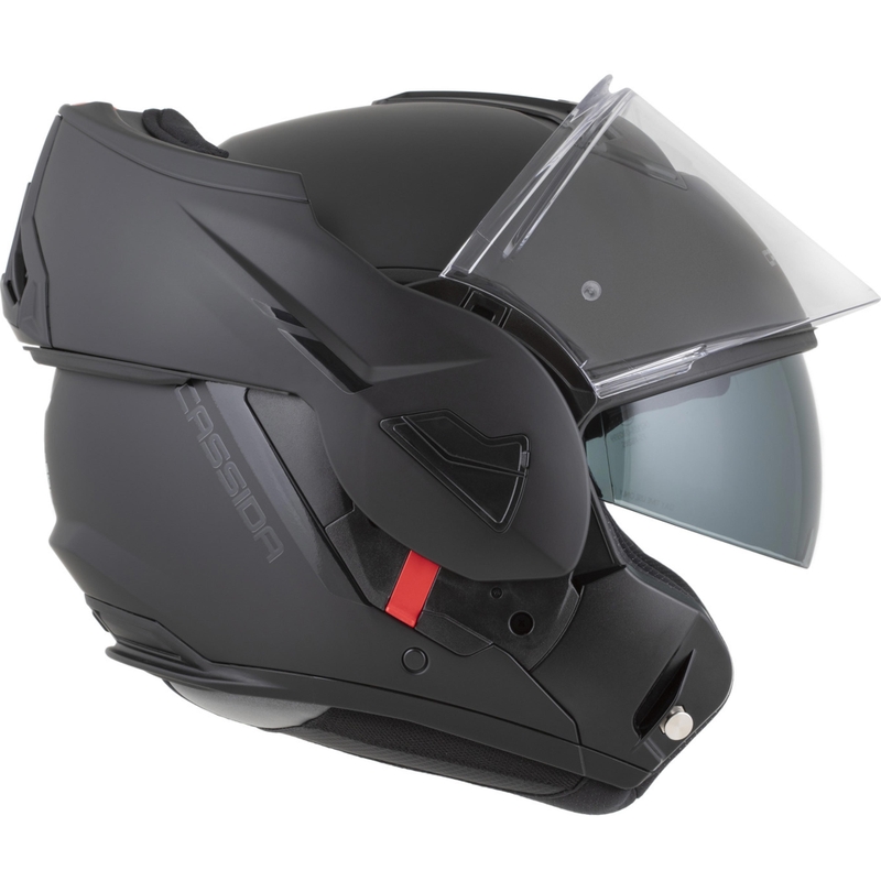 Cassida MultiFlip Solid Blackout flip-up motorhelm matzwart