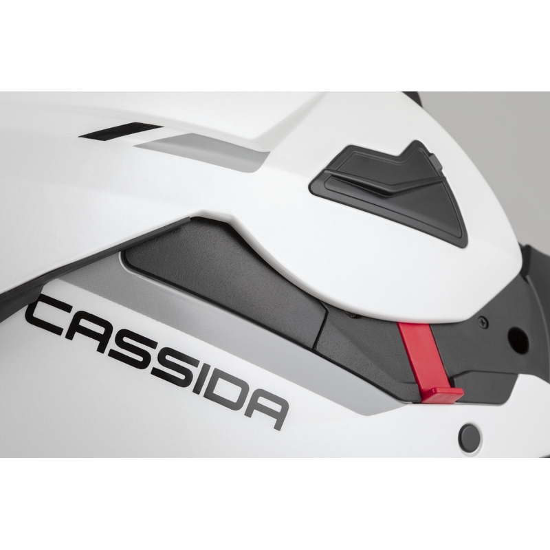 Cassida MultiFlip Solid flip-up motorhelm parelwit-zwart