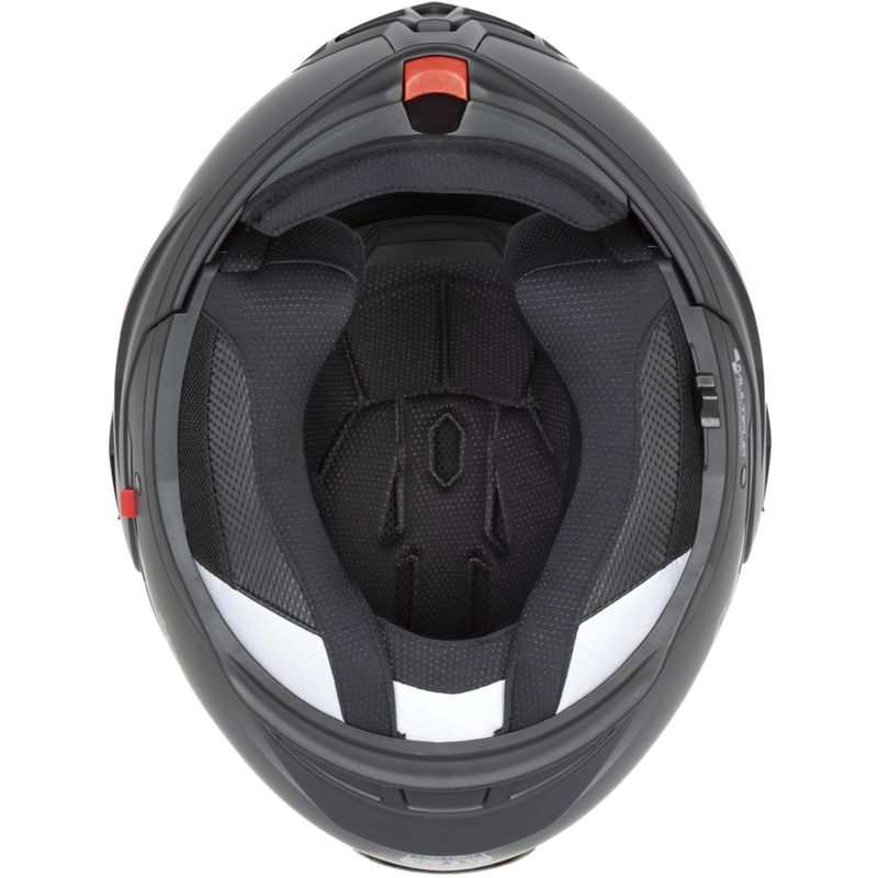 Cassida MultiFlip Solid flip-up motorhelm parelwit-zwart